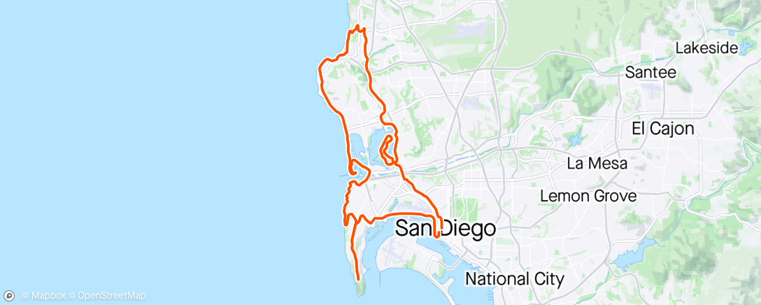 Map of the activity, Tiki touring all over San Diego 😎