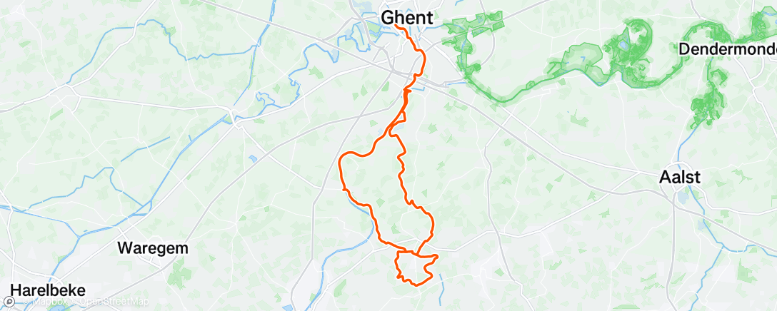 Map of the activity, Lunch Ride