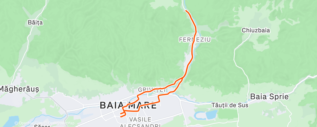 Карта физической активности (Afternoon Ride)