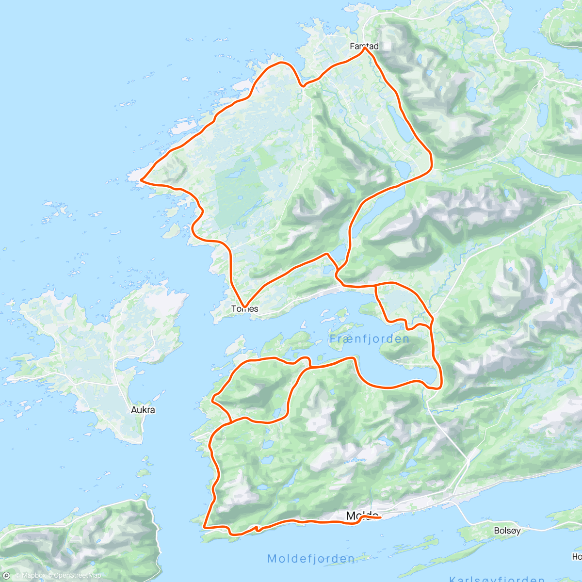 Map of the activity, Fellestur med Molde CK☀️
