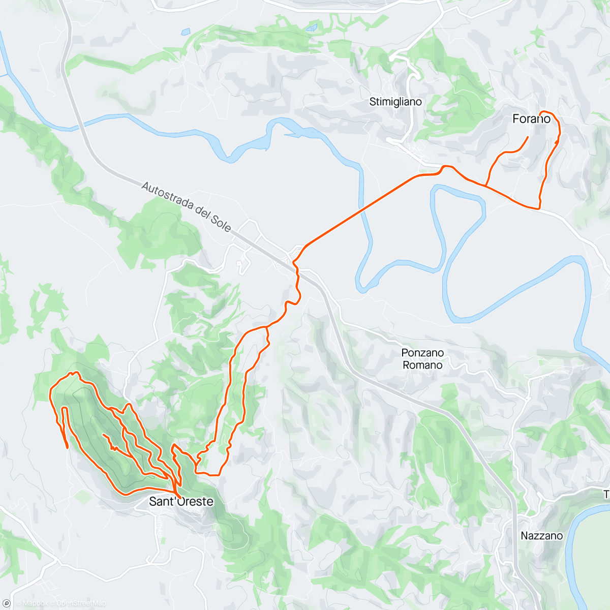 Map of the activity, Anteriore leggero Ride