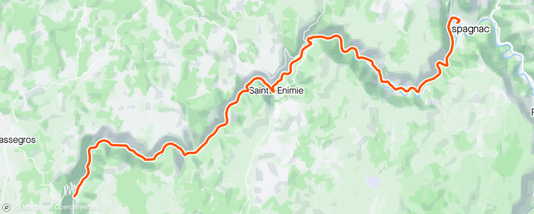 Map of the activity, Gorges Du Tarn