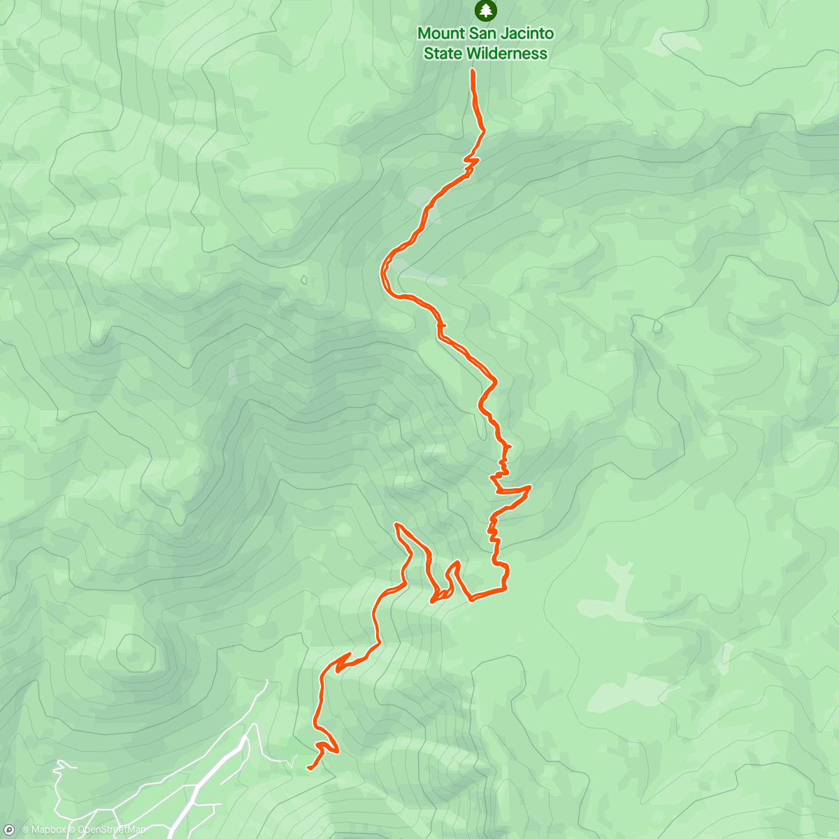 Map of the activity, My biggest snowshoe, and it’s in SoCal!