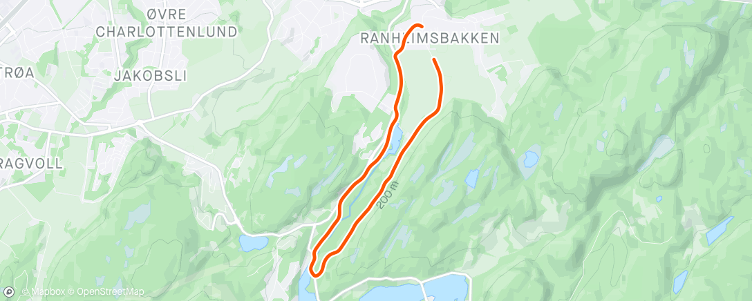 Map of the activity, Osveien