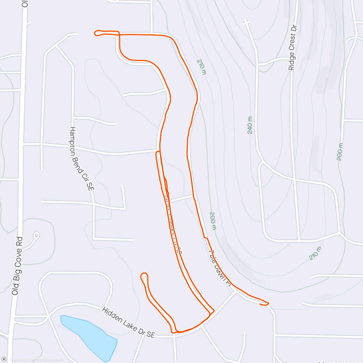 Map of the activity, Wet Dog Ride