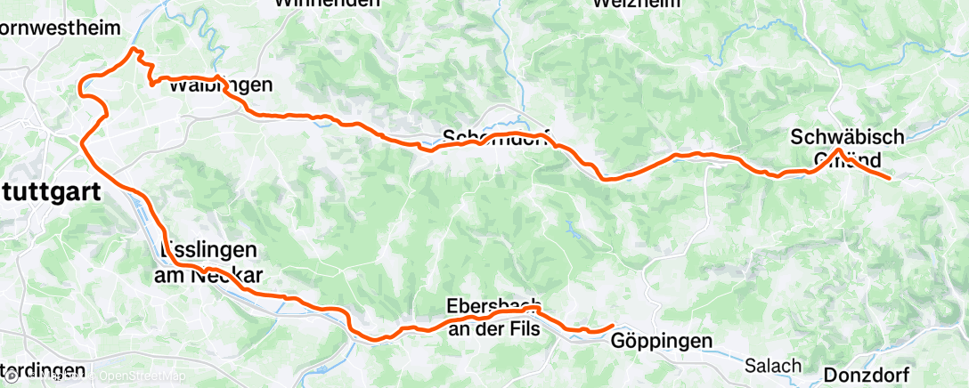 Map of the activity, Lunch Ride