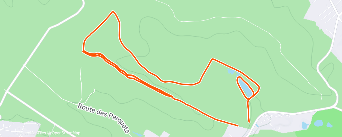 Map of the activity, Night run avec VMT