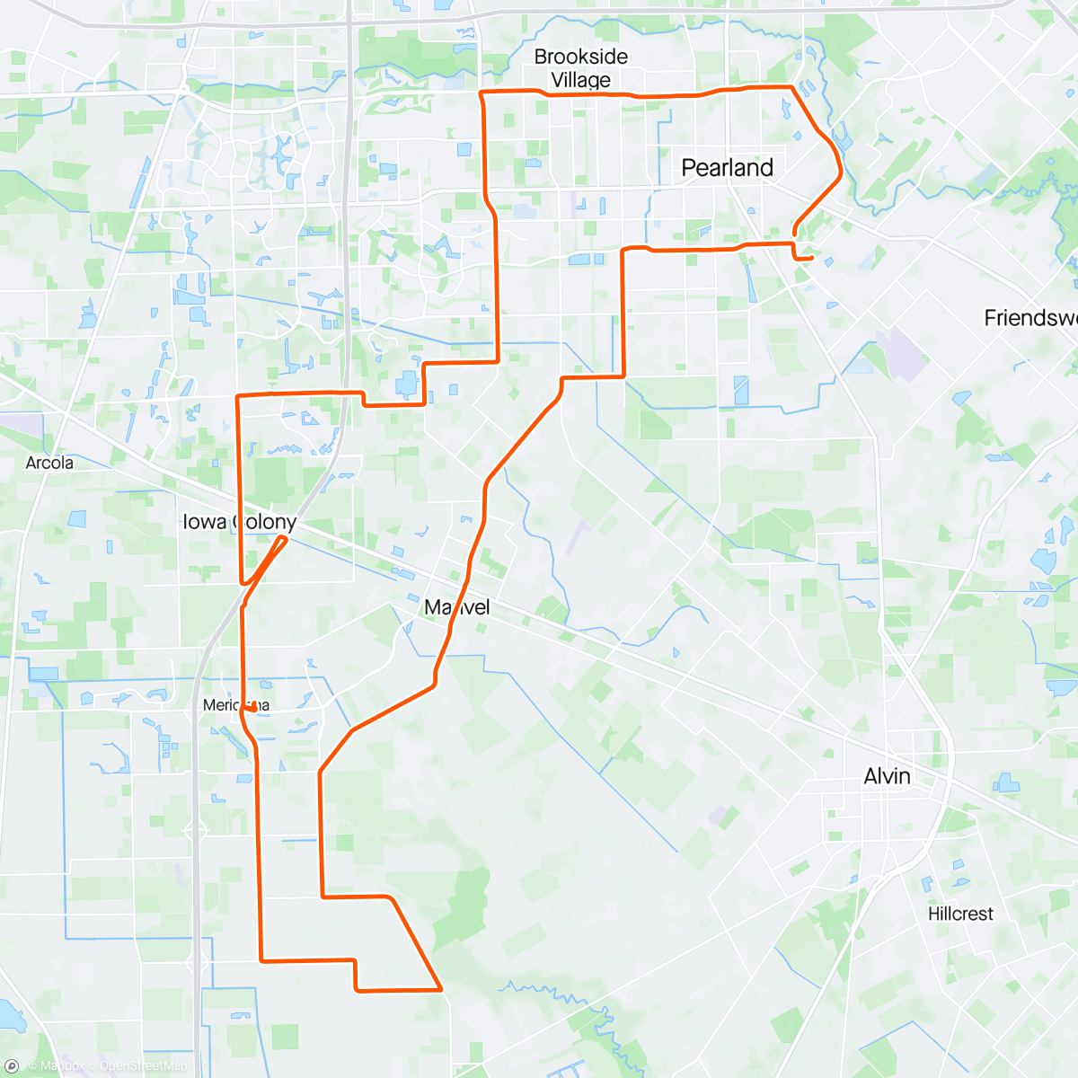 アクティビティ「JL 5th Rollin Pearland」の地図