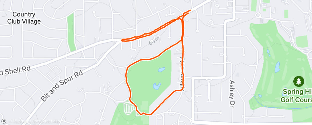 Map of the activity, Evening Walk