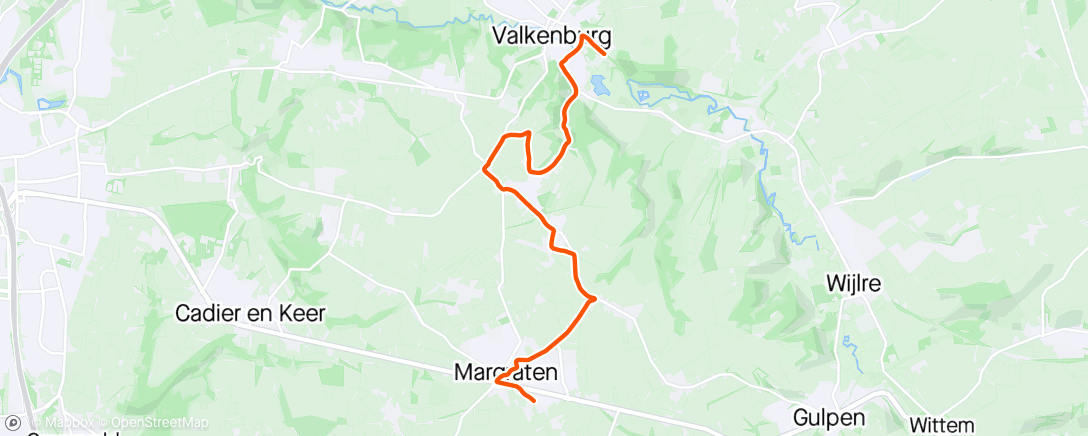 Map of the activity, Een rustige halve halve marathon training voor aanstaande zondag (Groeneloper Run Halve Marathon)