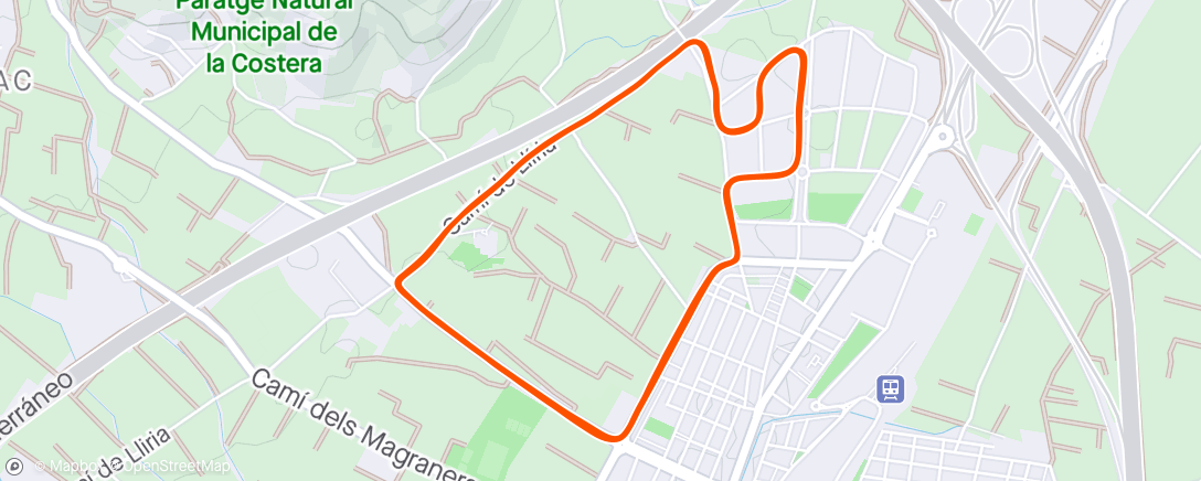 Map of the activity, 3° de carrera a GP Puzol