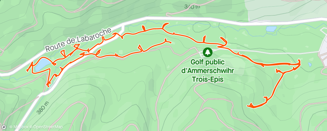 Karte der Aktivität „Golf dans l'après-midi”