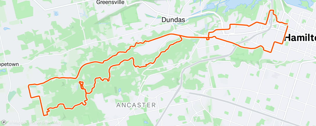 Map of the activity, Afternoon Ride