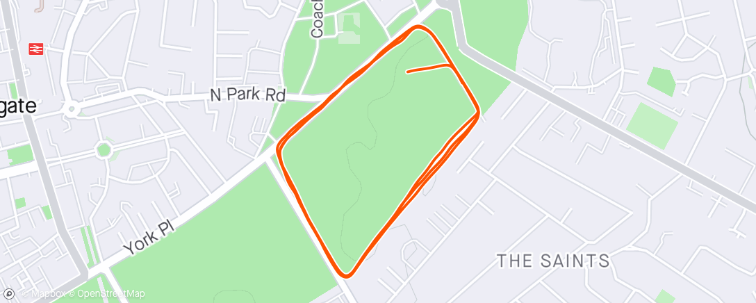 Map of the activity, Harrogate parkrun - 4th place
