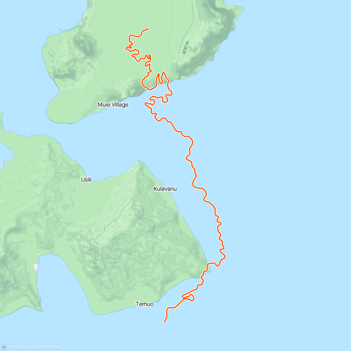 Карта физической активности (Zwift - Jurassic Coast in Watopia)