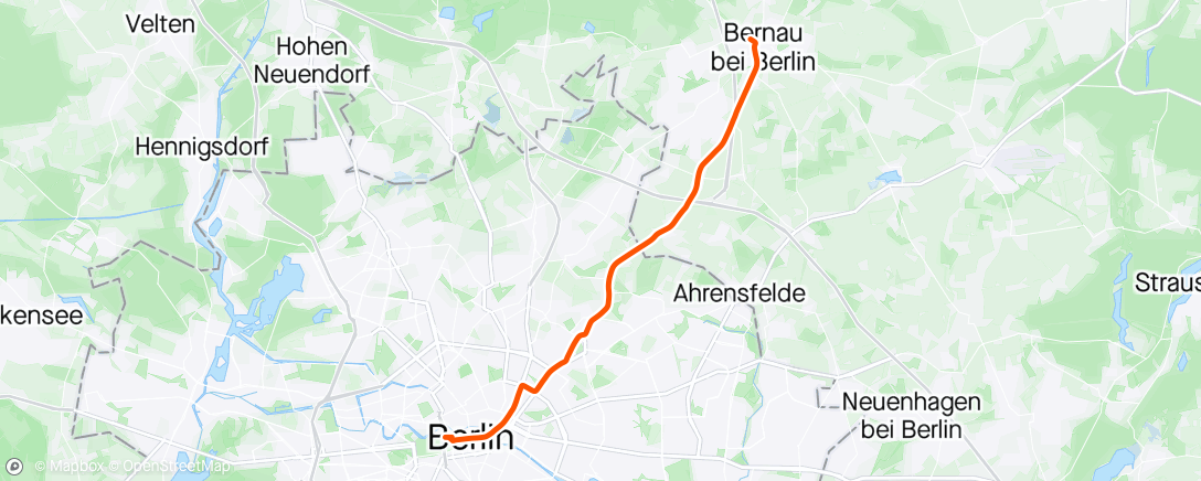 Map of the activity, RR-Fahrt am Nachmittag