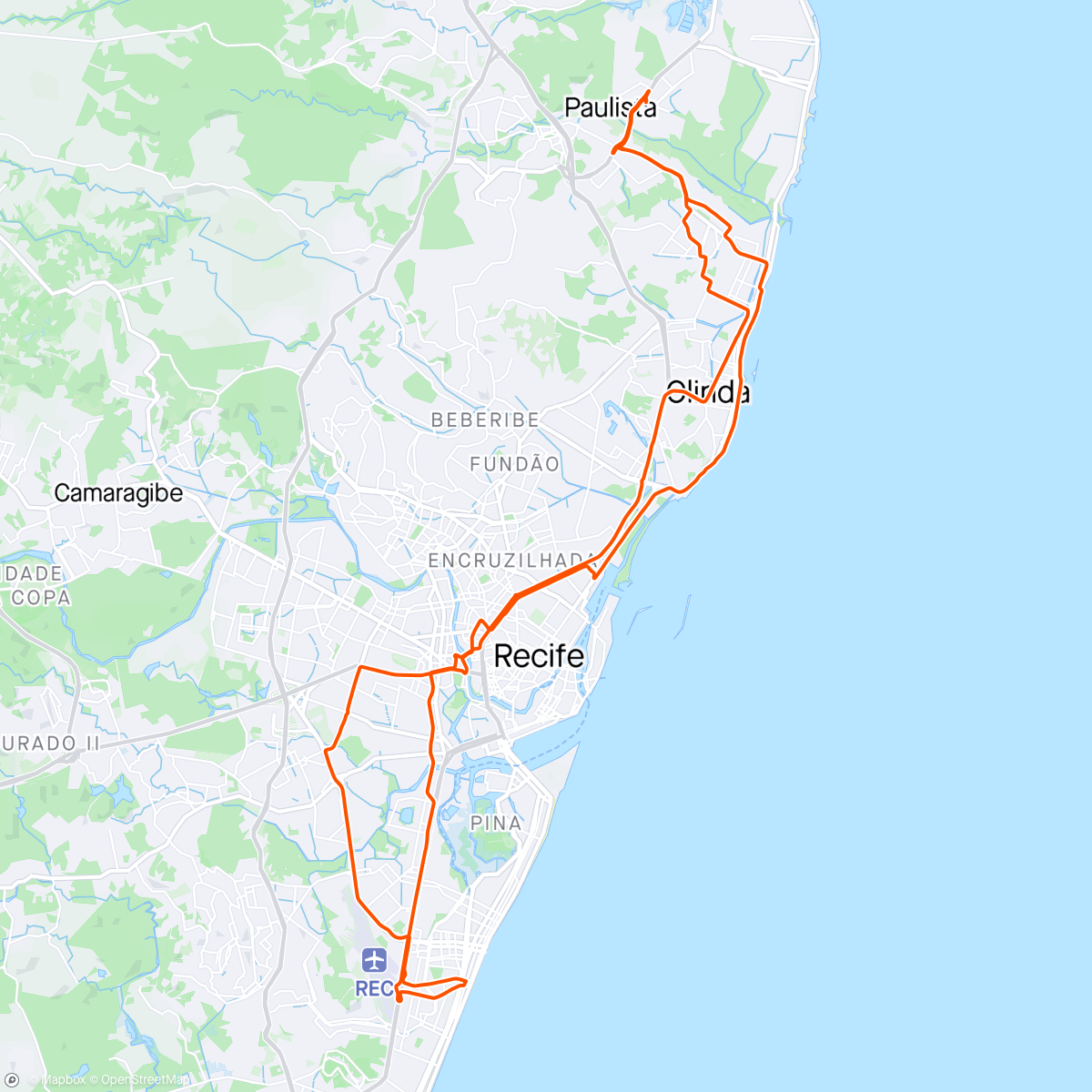 アクティビティ「P18/24ox - Boa Viagem」の地図