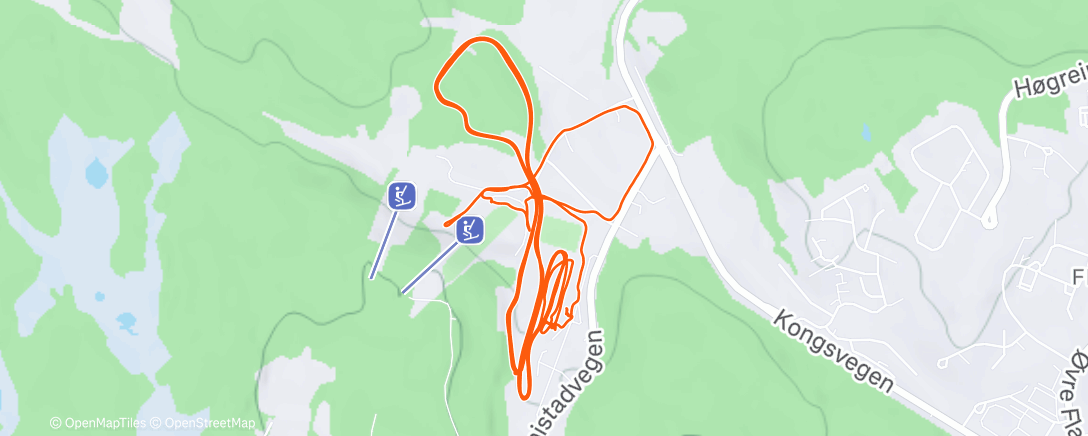 Map of the activity, Morning Nordic Ski