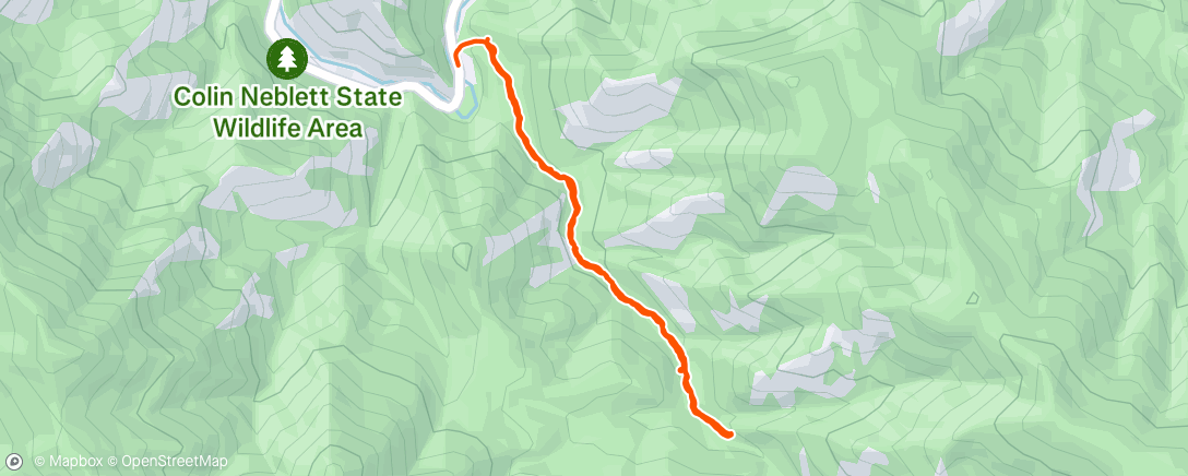 Map of the activity, Morning Hike