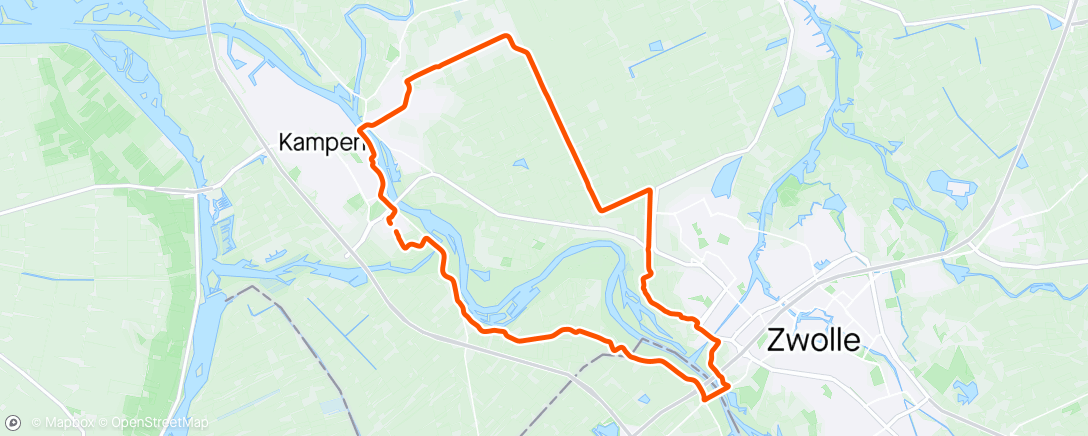 Map of the activity, Rondje Zwolle