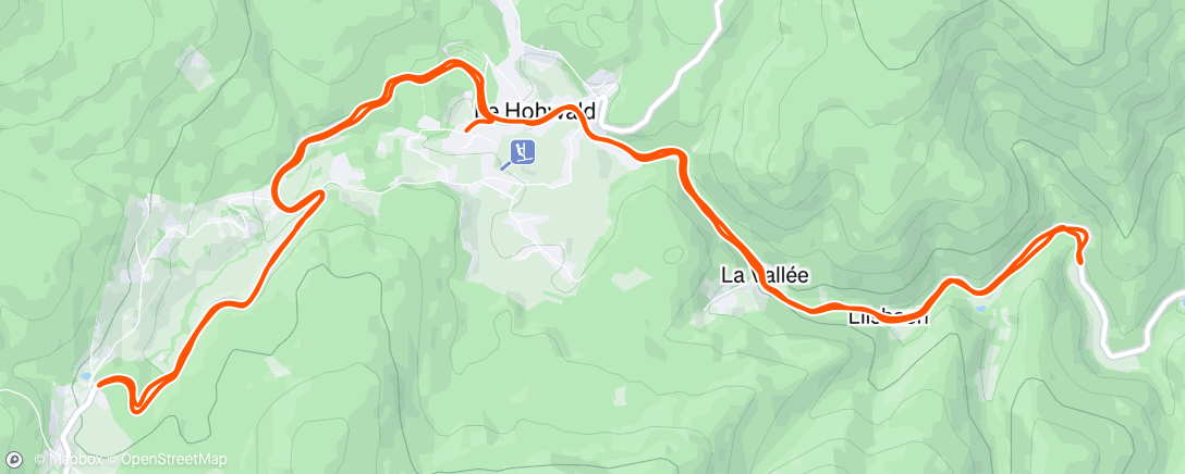 Map of the activity, Evening Run