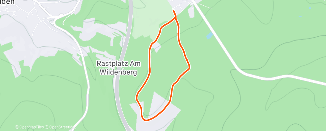 Map of the activity, Lauf am Nachmittag