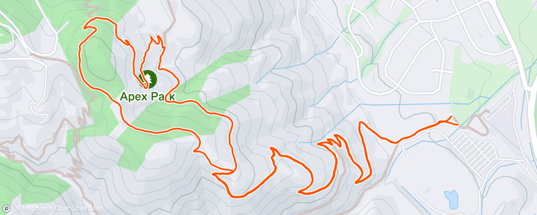 Map of the activity, Afternoon Trail Run