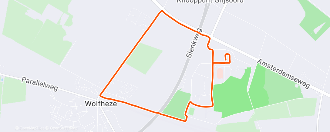 Map of the activity, Namiddagloop