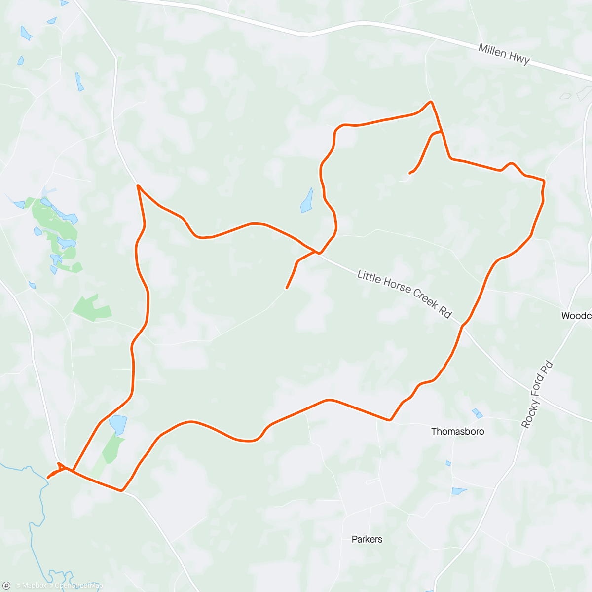 Карта физической активности (Morning Mt Bike Ride)