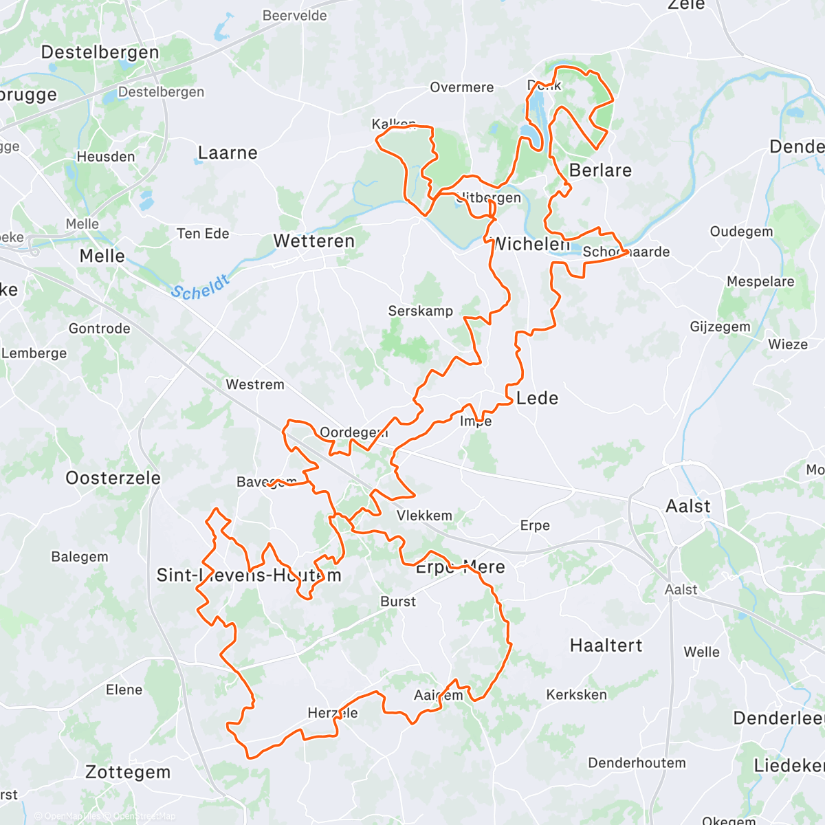 Map of the activity, Scheldeland…