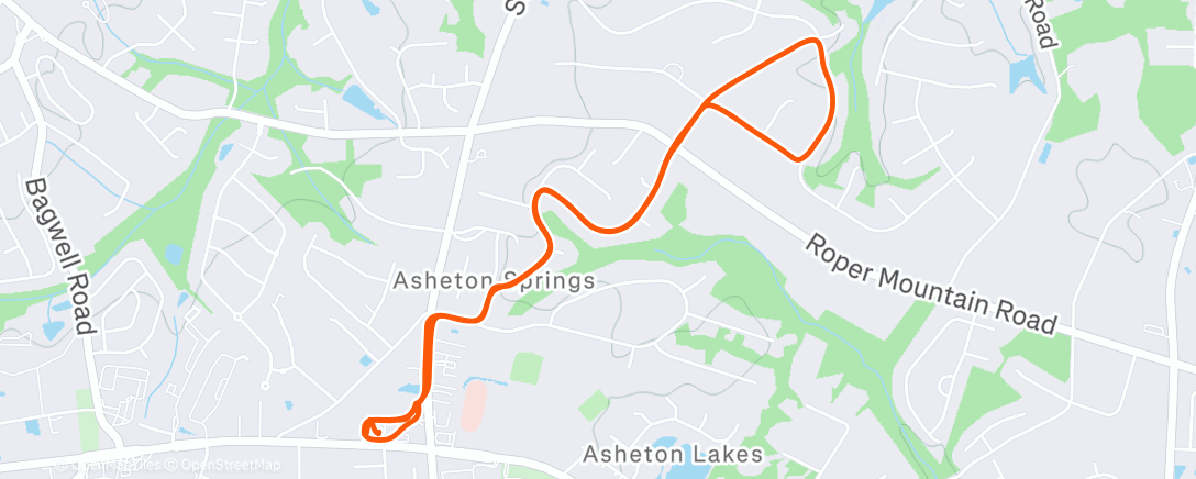 Map of the activity, Morning Walk