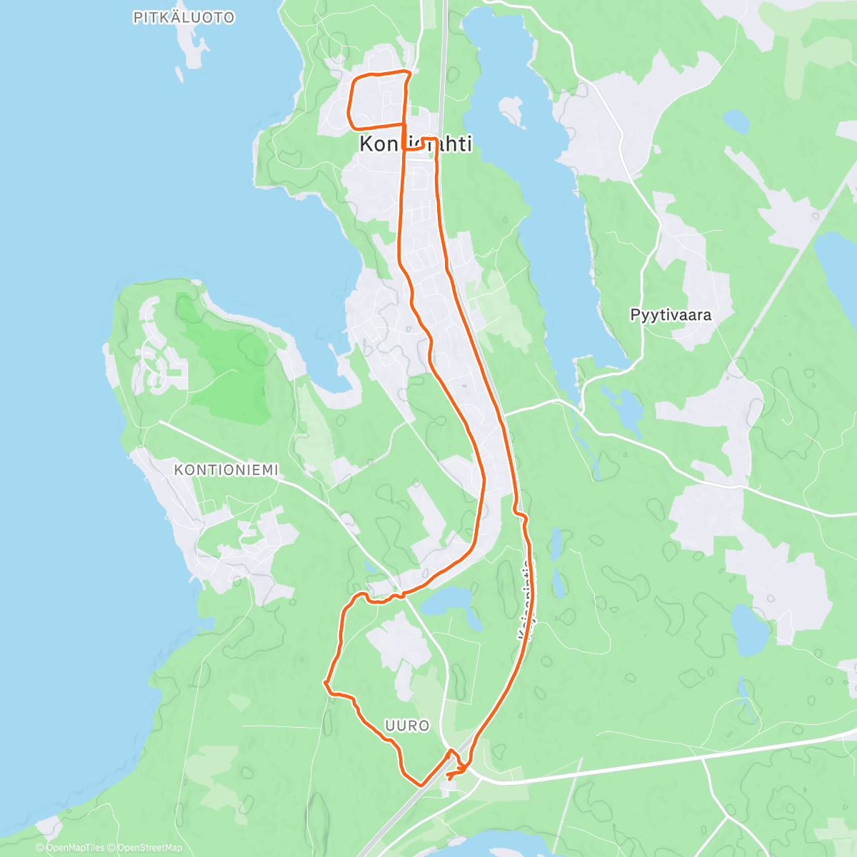 Карта физической активности (Kontiolahti)