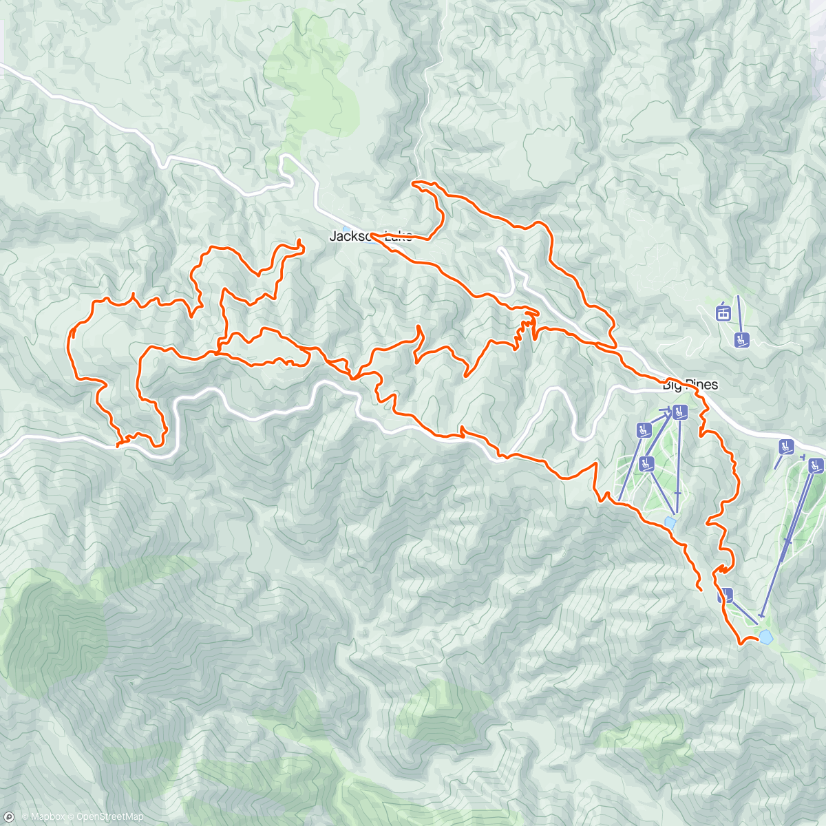 Map of the activity, Wrightwood: Blue Ridge Loops