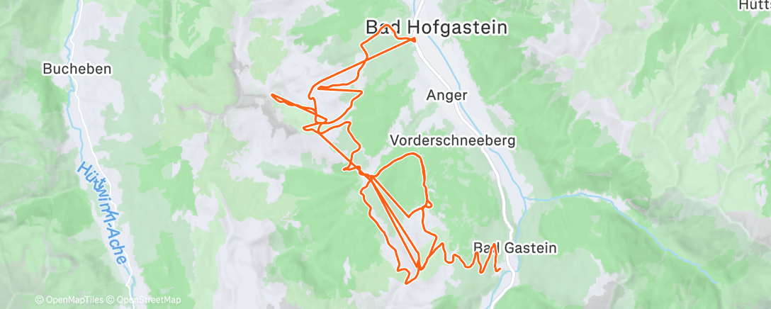 Карта физической активности (Skiabfahrt am Morgen)