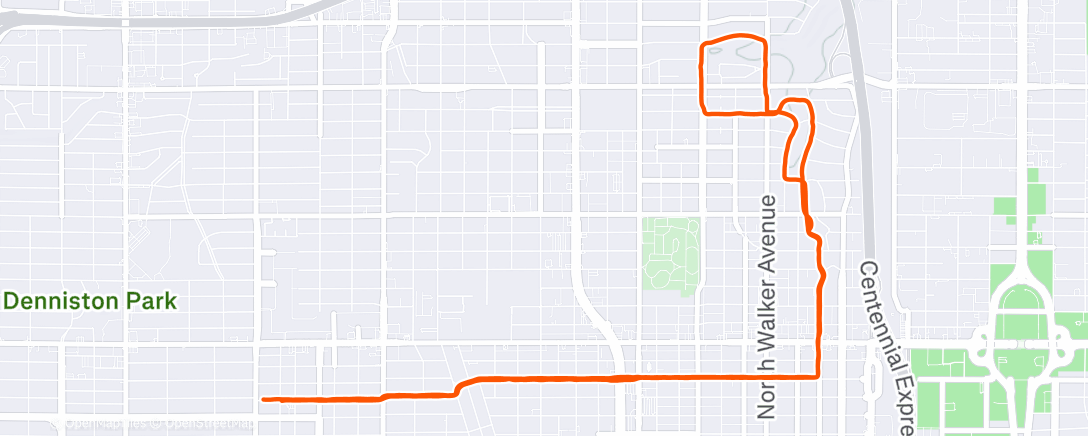 Map of the activity, Evening Run