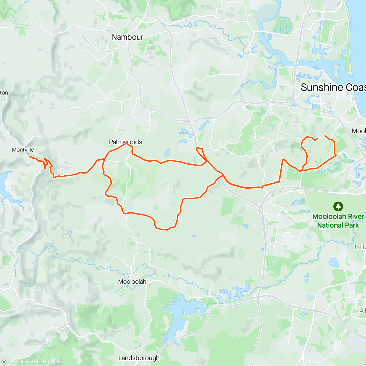 Map of the activity, Sunday hills with Niki