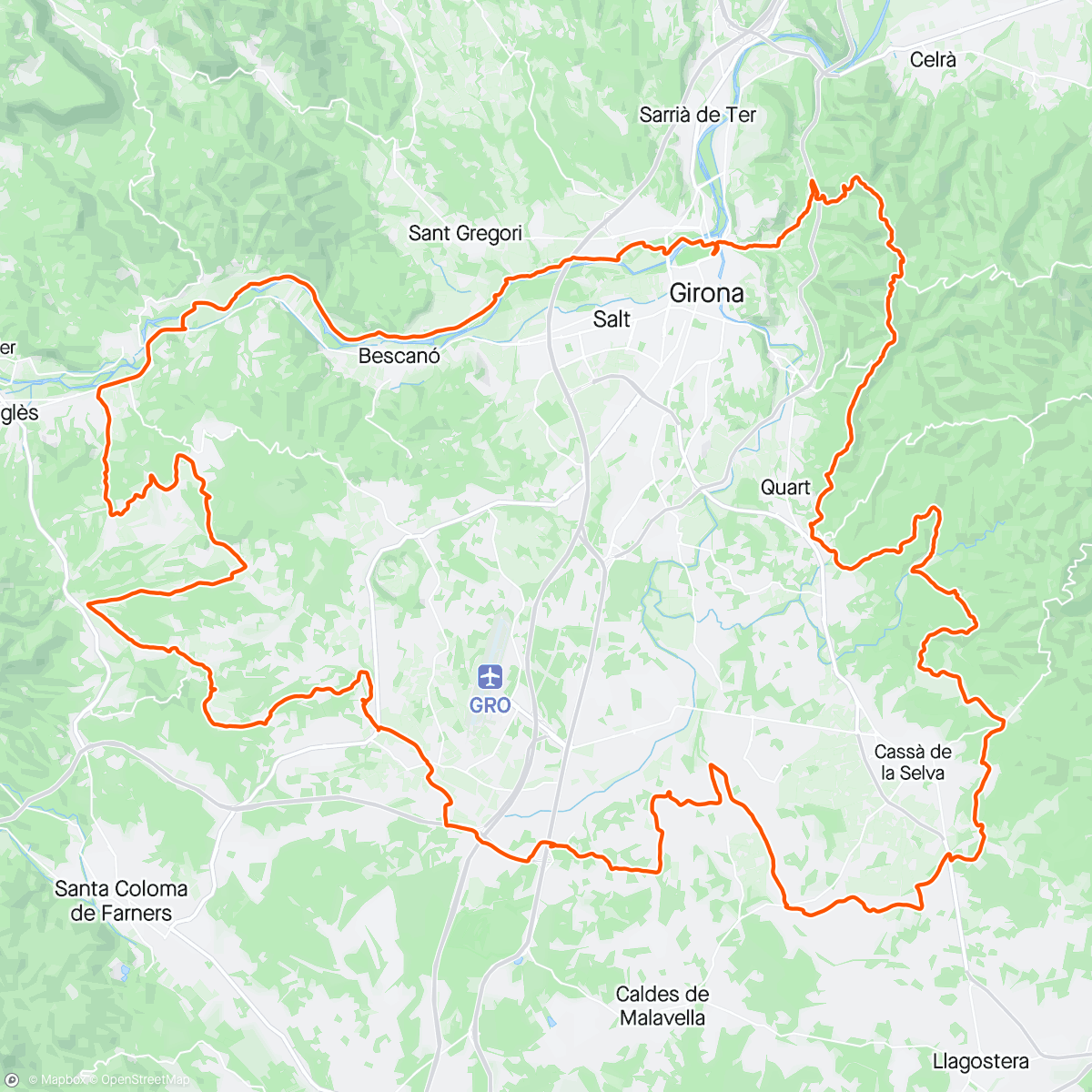 Mappa dell'attività Gravelty Girona dag 3