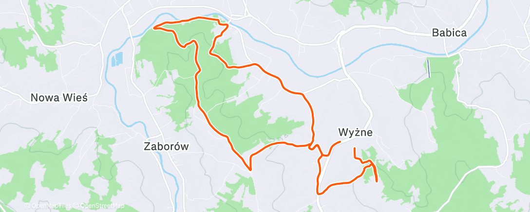 Map of the activity, Morning Run