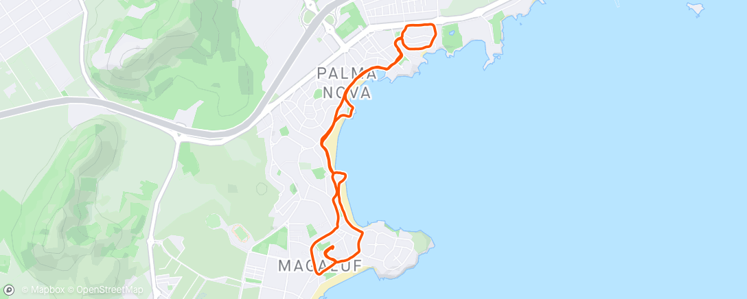 Map of the activity, Magaluf, Mallorca Trot