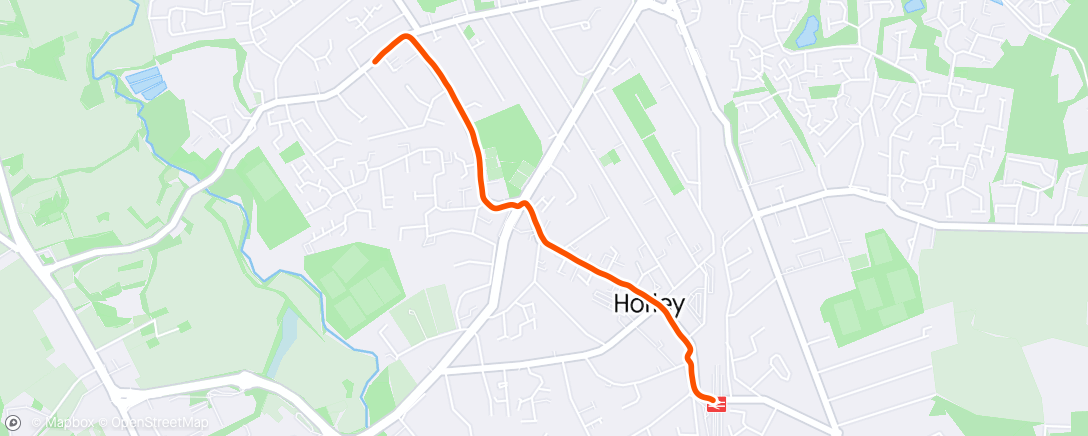 「Station Horley Run」活動的地圖