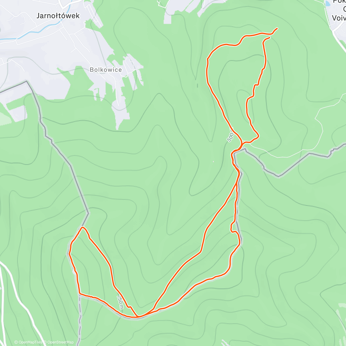 Map of the activity, Biskupia Kopa