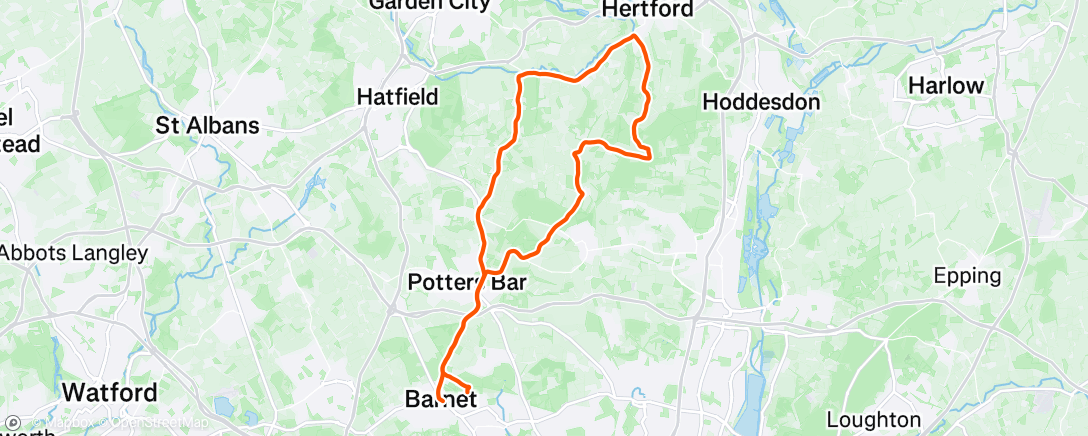 Map of the activity, Morning Ride