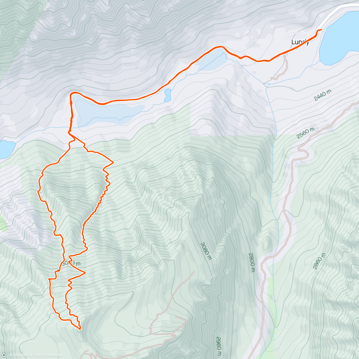 Map of the activity, Mt Scowden