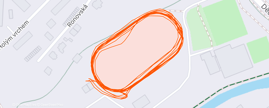 Map of the activity, Afternoon Run