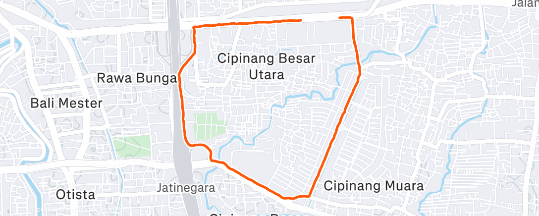 Map of the activity, Berlari Pagi