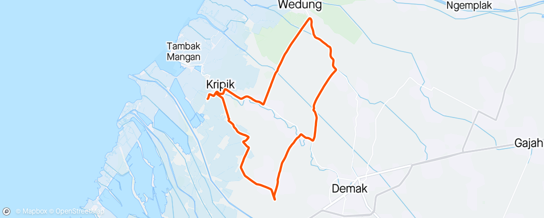 Map of the activity, Gowes lebaran kupat ,17042024