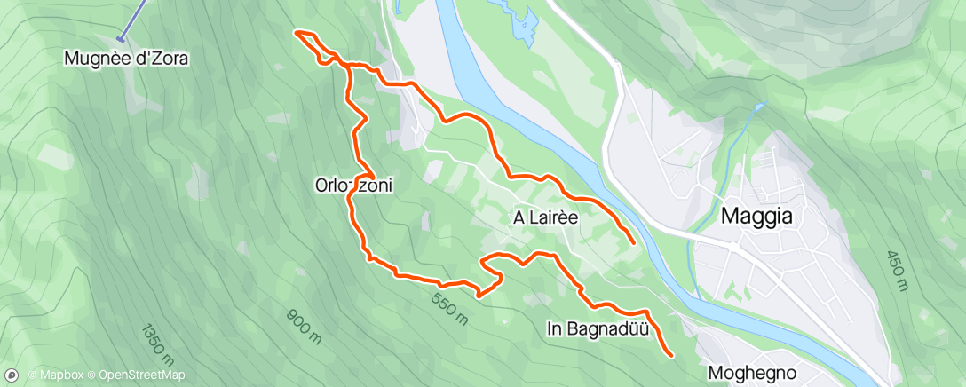 Map of the activity, Swiss O Champs Middle