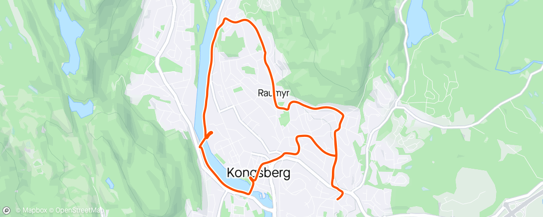 Map of the activity, Liten runde med Sidsel🏃🏻‍♀️
