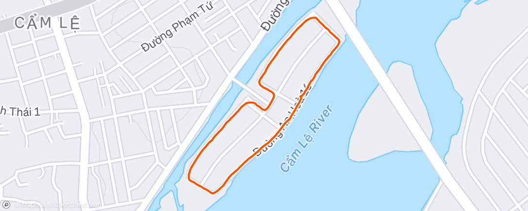 Map of the activity, Evening Run