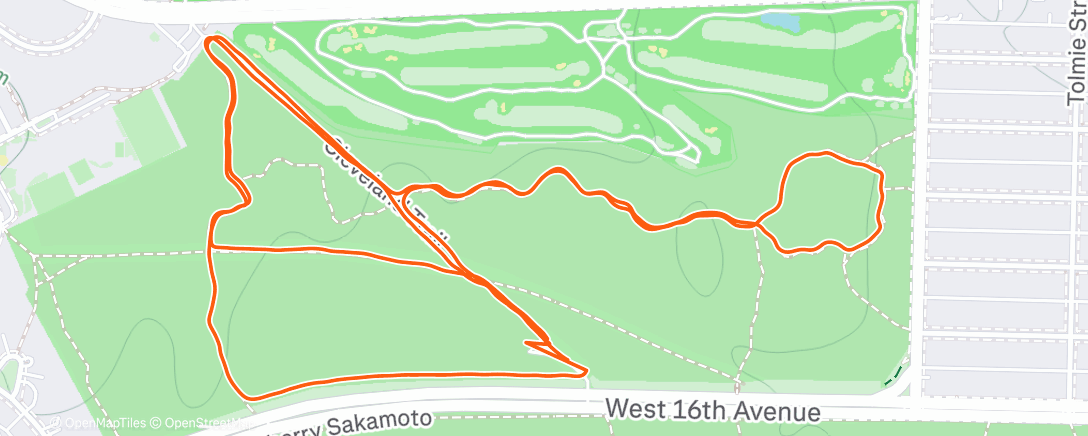 Map of the activity, Morning Run